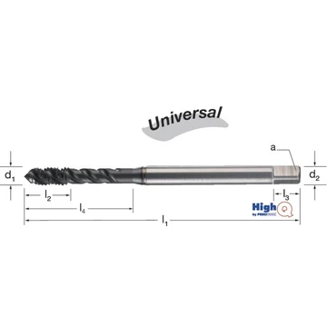 PREMUS 132260 M30 Gépi menetfúró HighQ, HSSCo-PM RSP50 Hardlube