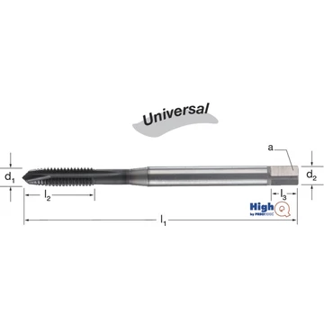 PREMUS 132290 G1/8-28 Gépi menetfúró HighQ, HSSCo-PM Hardlube