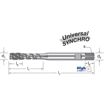 PREMUS 132265 M2 Gépi menetfúró HighQ, HSSCo-PM RSP50 TiCN