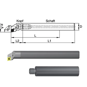 SWISS TOOLS 2390500001 Kiesztergáló kés, Keményfém szár