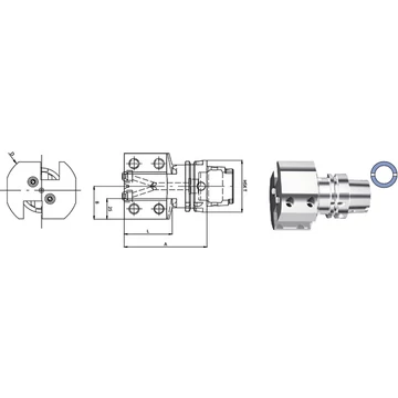 SWISS TOOLS 237002 6320R Szerszámtartó, axiális kettős