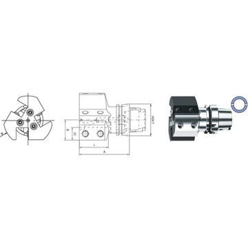 SWISS TOOLS 237003 6320R Szerszámtartó, axiális háromszoros