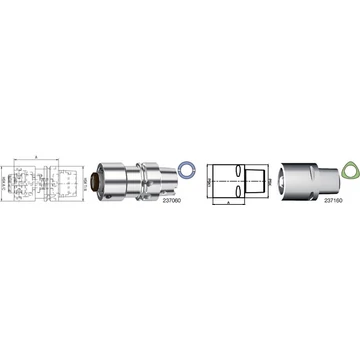 SWISS TOOLS 237060 6363-120 Hosszabbító, HSK T/A