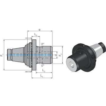 WTO 2357063210 Szorítópatron adapter, rövid