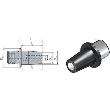 WTO 2358070310 Szerszámadapter, ISO 26623-1, Zsugoradapter, rövid, szárbefogó horony nélkül