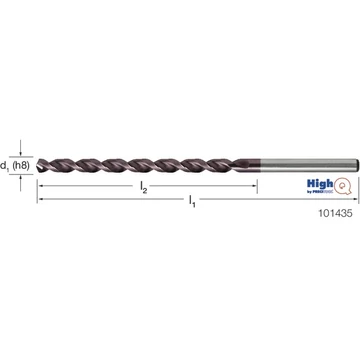 PREMUS 101435 1,00 Csigafúró HighQ, HSS-Co R40NH TiAlN