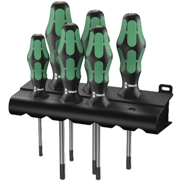 WERA 505664 6 TORX csavarhúzó, Készlet, Kraftform Plus markolattal és furattal