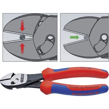 KNIPEX 553906180 Erő-oldalcsípőfogó, polírozott, többkomponensű burkolattal