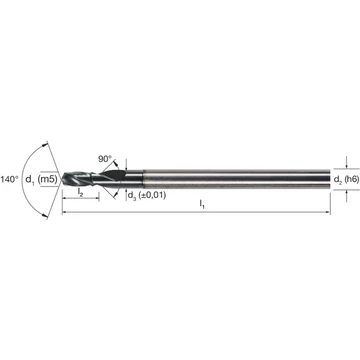 MIKRON 102401 0260 Mikrofúró, Tömör keményfém, 2 × D, TiAlN