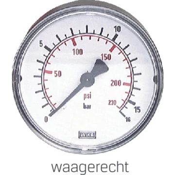 PRECITOOL 925830 0432 Manométer, vízszintes D63 mm 0 - 16 bar, G 1/4'