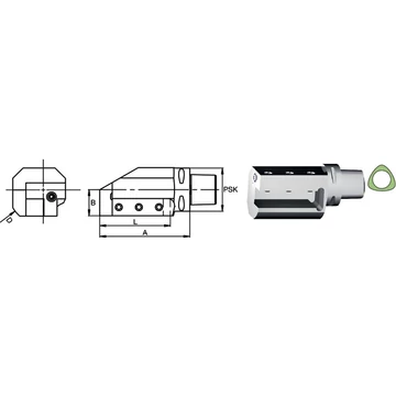 SWISS TOOLS 237101 5020L Szerszámtartó, PSK axiális, egyszeres