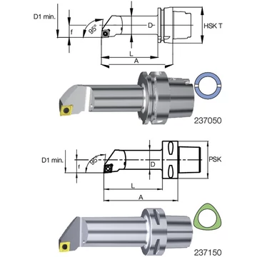 SWISS TOOLS 237150 6312L-125 Furatkés, 95°/80° SCLC L/R