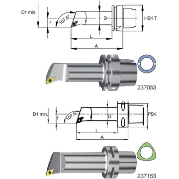 SWISS TOOLS 237153 6311L-125 Furatkés, 107,5°/55° SDQC L/R