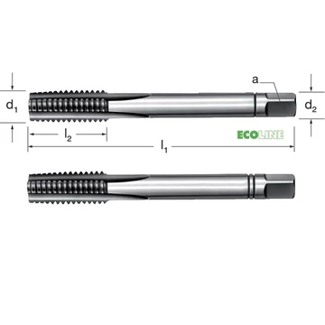 PRETEC 130435 1/4-28 Kézi menetfúró, HSS UNF