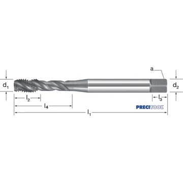 PREMUS 132250 M16 Gépi menetfúró, HSSE-V3 RSP40 vaporizált
