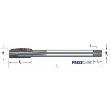 PREMUS 135640 M12X1,00 Gépi menetfúró, HSSE-V3 g