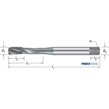 PREMUS 137812 M10 Gépi menetfúró HighQ, HSSCo-PM RSP15 gőzölt