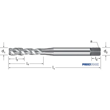 PREMUS 133331 1-8 Gépi menetfúró, HSSE-V3 RSP40 fényes