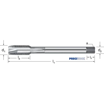 PREMUS 133371 0-80 Gépi menetfúró, HSSE-V3 fényes