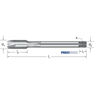 PREMUS 133411 1/8-28 Gépi menetfúró, HSSE-V3 fényes