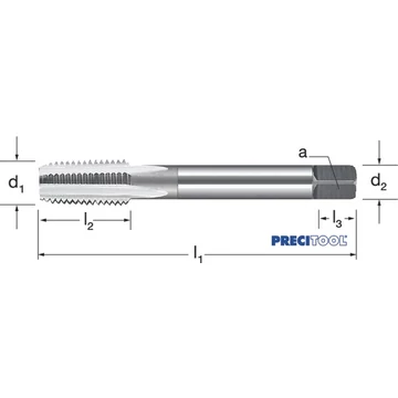 PREMUS 133458 1/8-27 Gépi menetfúró, HSSE-V3 fényes