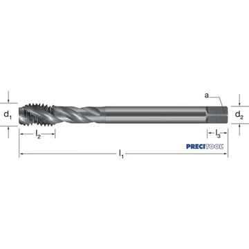 PREMUS 133163 M22 Gépi menetfúró, HSSE-V3, RSP40, vaporizált