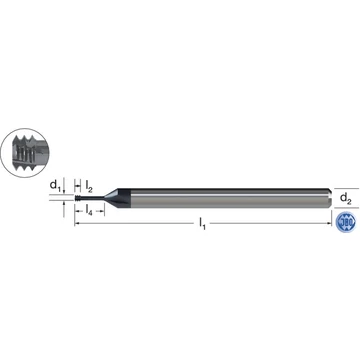 JBO 1389250010 Menetmaró, Tömör keményfém, GFT, metrikus 3 × D, TiAIN