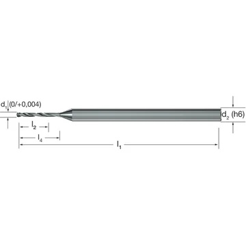 MIKRON 102464 0155 Mikrofúró, CRAZYDRILL SST-Inox, 8 × D, eXedur