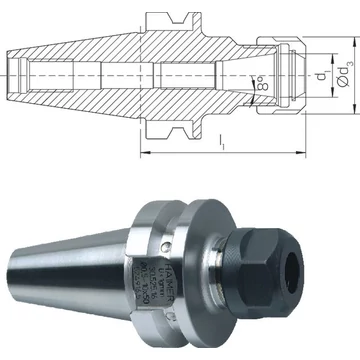 PRETEC 241020 40/ER16 Befogó tokmány ER, rövid