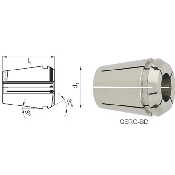 FAHRION 248417 6,0 Tartozékok ER szorítópatronos befogóhoz , Precíziós szorítópatron Protect 469E GERC32-BD, tömített, befogási tartomány 3,0 - 20,0 mm