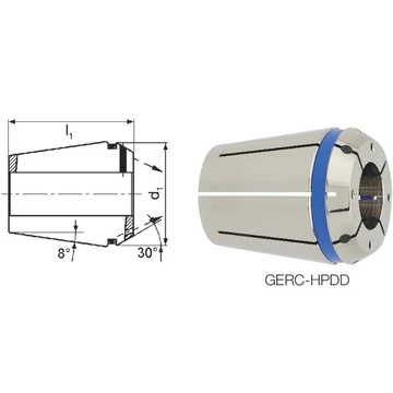 FAHRION 248446 10,0 Tartozékok ER szorítópatronos befogóhoz , Precíziós szorítópatron, Protect 429E GERC25-HPDD, befogási tartomány 4,0 - 14,0 mm