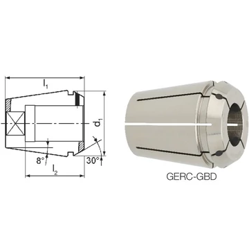 FAHRION 248464 3,5X2,7 Tartozékok ER szorítópatronos befogóhoz , Menetfúró szorítópatron, Protect 4031E GERC16-GBD