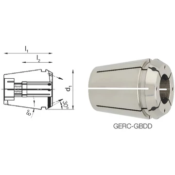 FAHRION 248475 4,5X3,55 Tartozékok ER szorítópatronos befogóhoz , Menetfúró szorítópatron, Protect, 4276E GERC20-GBDD