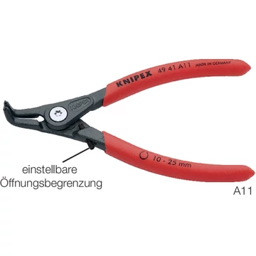 KNIPEX 554170 A11 Seeger-gyűrű fogó, hajlított (90°), nyitáshatárolással