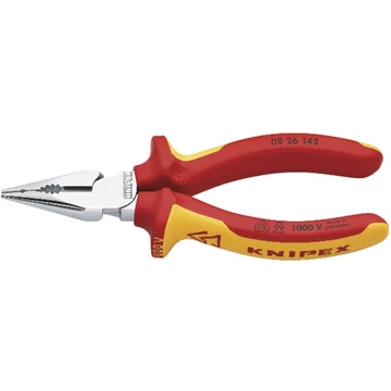 KNIPEX 554355145 VDE hegyes kombinált fogó, krómozott, többkomponensű burkolattal