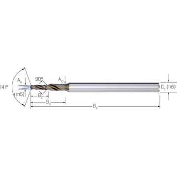 MIKRON 102416 0100 Fúró CrazyDrill Coolpilot VHM RIP