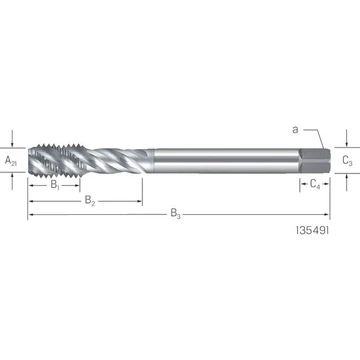 PREMUS 135491 M2 Gépi menetfúró HSSE-V3 TiCN INOX