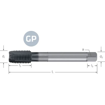 PREMUS-GP 132275 M24X2 Gépi menetfúró HSSE-GLD UNI