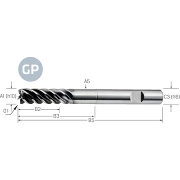 PREMUS-GP 175508 6,00 Keményfém szármarók extra hosszú INOX VHM-TiAlN