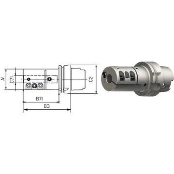 SWISS TOOL 237056 6310 Fúrórúd tartó, HSK T, rezgéscsillapító