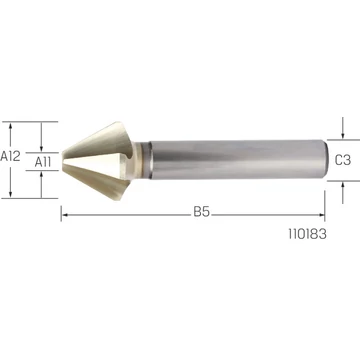 BECK 110183 12,50 Kúp süllyesztő HSS besch. 60° kúpszög