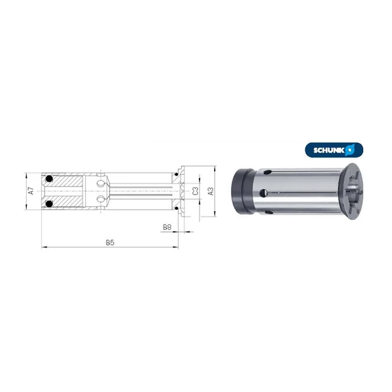 GZB-S közbenső persely TENDO perifériás tengelyhez 32x06mm SCHUNK