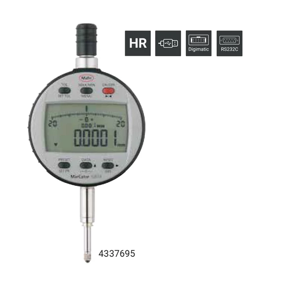 MAHR 4337695 / 22.04.01. 1087 R-HR Digital Indicator MarCator 12,5 mm/.5" ZW 0,1 µm