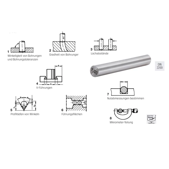 Precíziós idomszer  Gen.1=0,001mmDIN2269  7,71mmx70mm