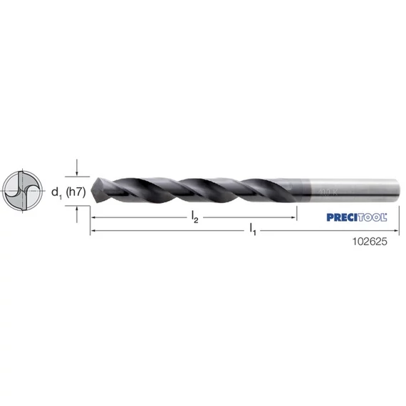 PREMUS 102625 4,90 Csigafúró, Tömör keményfém N típus 118° PT-FiRE