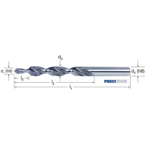 PREMUS 104050 M4 Több élszalagos Fúró lépcsős, HSS N típus, 90° finom