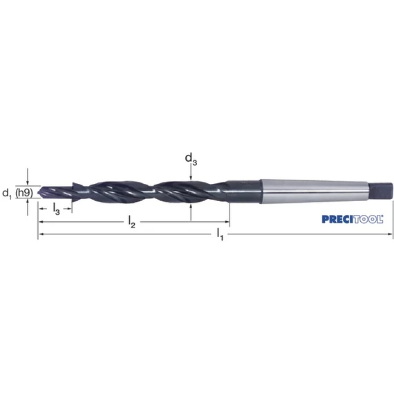 PREMUS 104150 M16 Több élszalagos Fúró lépcsős, HSS N típus, 180° közepes