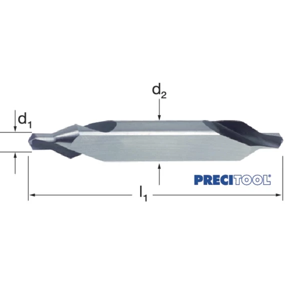 PREMUS 105500 2,50 Központfúró, HSS 60° A alak lapolt felület