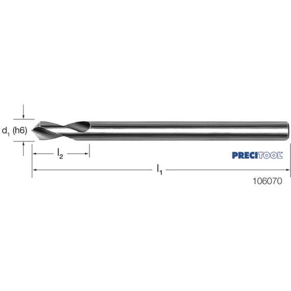 PREMUS 106070 8,0 NC központozó, HSS-Co 90° hosszú