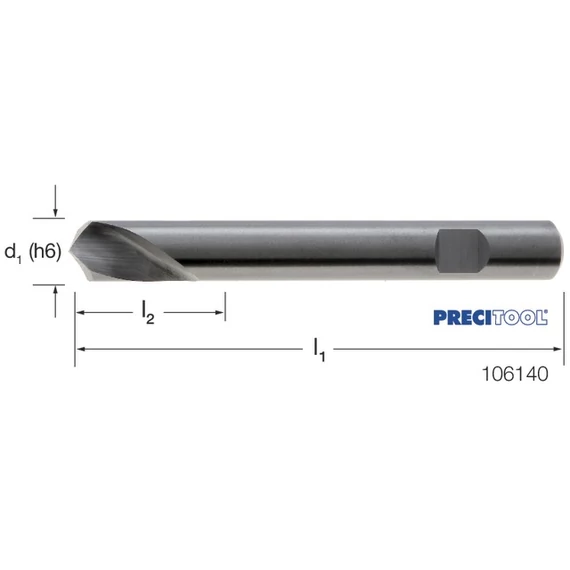 PREMUS 106140 10,0 NC központozó, Tömör keményfém 120°